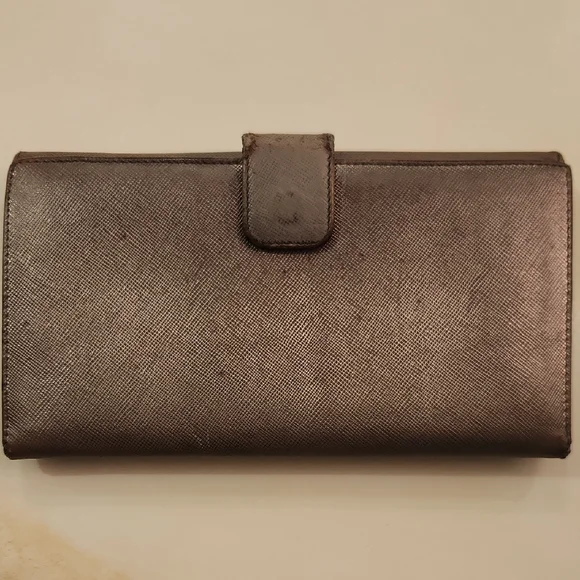 Prada Metallic Gray Wallet..Project Piece? - Picture 4 of 13